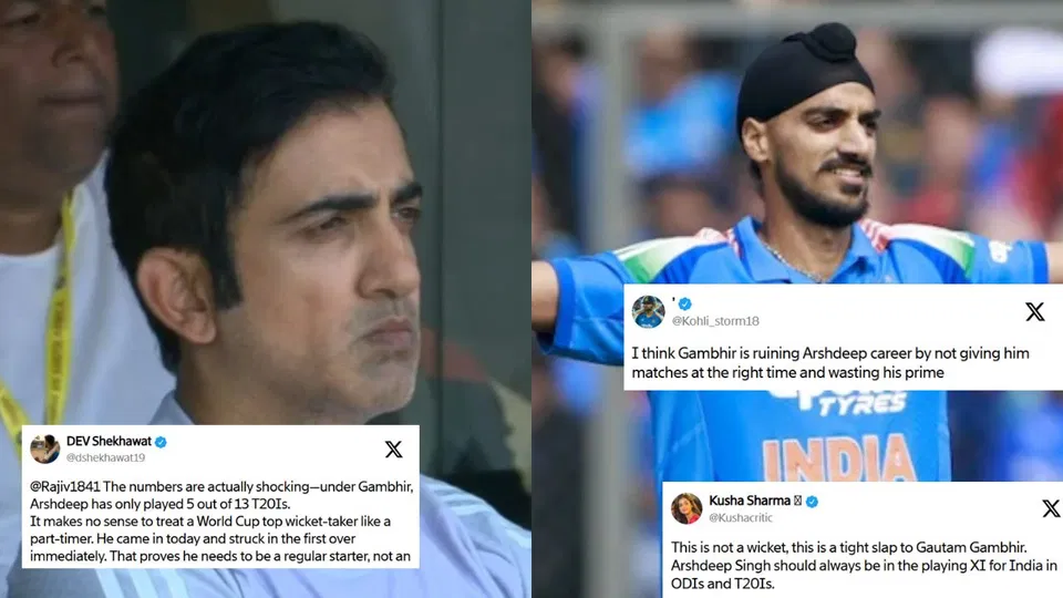 "Tight slap to Gambhir": Fans rejoice after Arshdeep Singh strikes early in IND vs NZ 3rd ODI